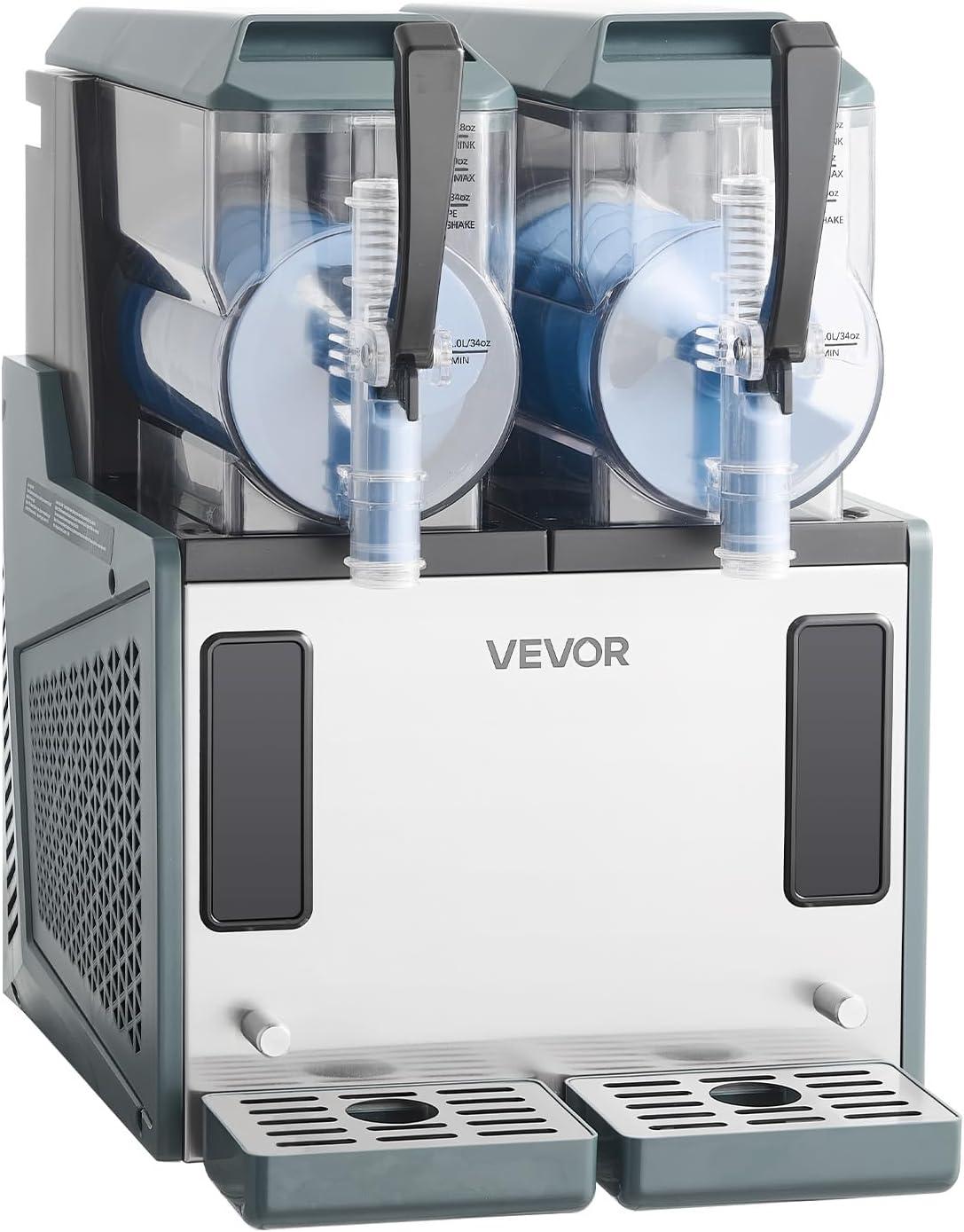image:imageVEVOR Slushie Machine 4L135oz No Ice Needed Slushy Machine for Home Frozen Drink Maker with Single Tank Margarita Machine with SelfCleaning for Frozen Margaritas Frapps Milkshake amp More4Lx2