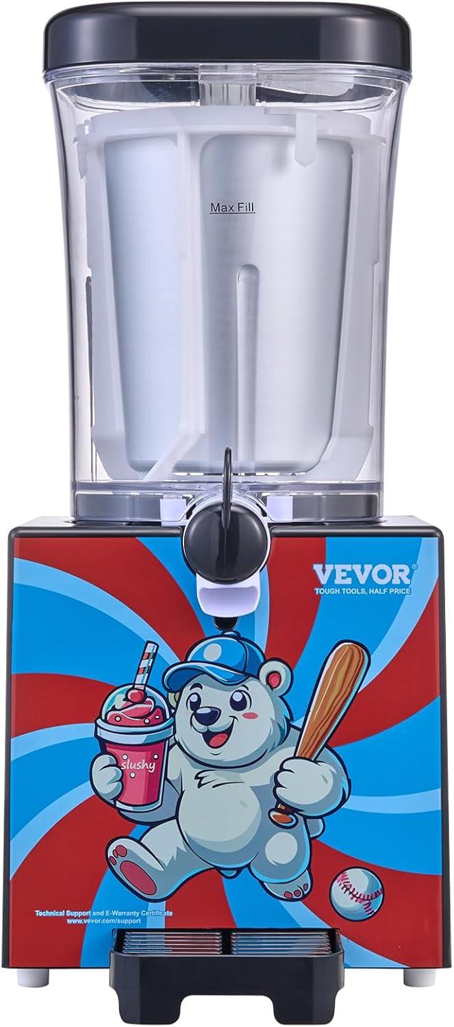 image:imageVEVOR Slushie Machine for Home 32oz Tank Homeuse Margarita Machine Smoothie Frozen Drink Maker with Foodgrade Materials Slushy Machine for Home DIY Kids Parties Red34 fl oz 10 L
