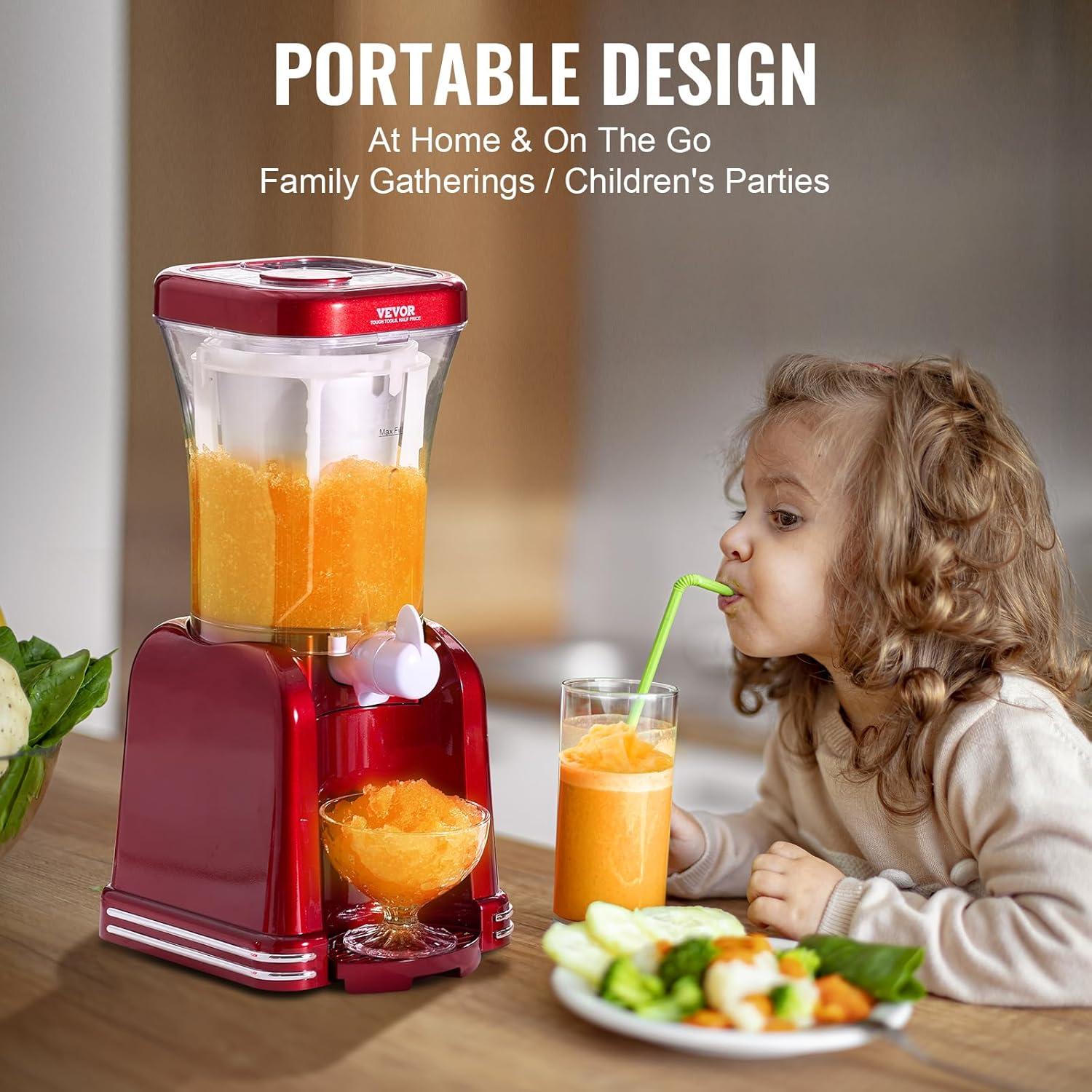 image:imageVEVOR Slushie Machine for Home 32oz Tank Homeuse Margarita Machine Smoothie Frozen Drink Maker with Foodgrade Materials Slushy Machine for Home DIY Kids Parties Red32 fl oz 09 L