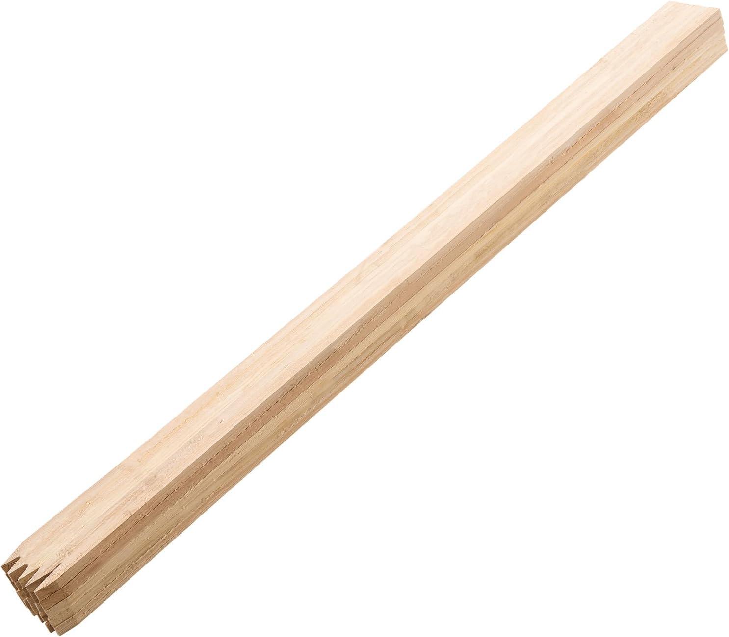 image:imageVEVOR Wooden Garden Stakes 25 Pcs 24 x 05 x15 in Survey Grading Stakes Garden Ground Stake with Sharp Point Fir Wood Plant Support Stake Sign Posts for Silt Fence Backyard Boundaries Baselines069 x 05 x 48in25pcs