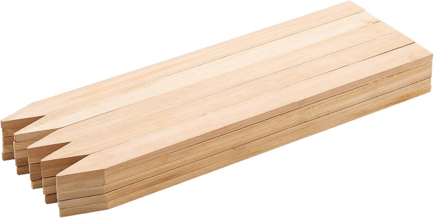 image:imageVEVOR Wooden Garden Stakes 25 Pcs 24 x 05 x15 in Survey Grading Stakes Garden Ground Stake with Sharp Point Fir Wood Plant Support Stake Sign Posts for Silt Fence Backyard Boundaries Baselines05 x 15 x 24in25pcs