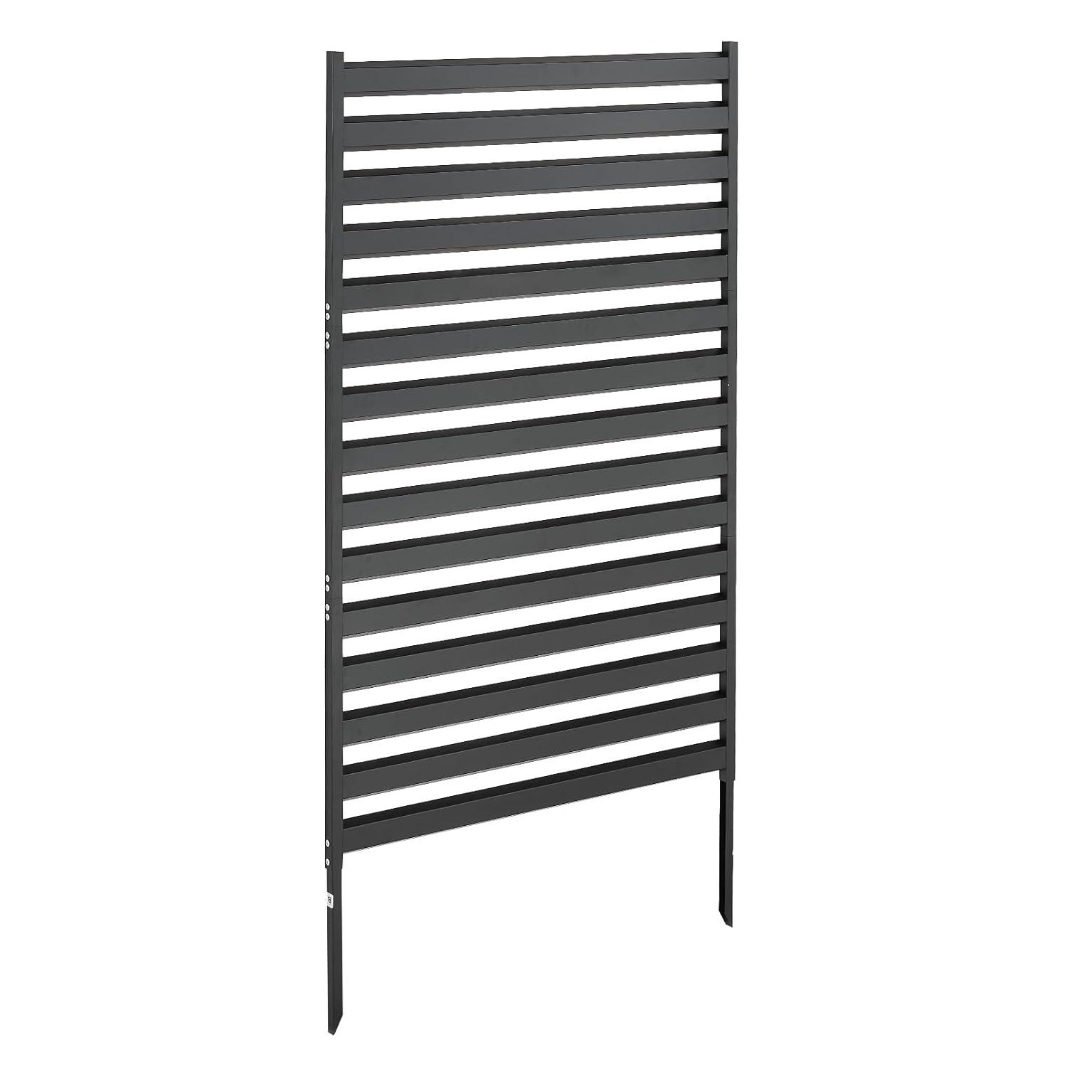 image:imageVEVOR Wooden Privacy Screen36 W x 73 H Outdoor Privacy Screen Freestanding Wood Privacy Panel with StandOutdoor Divider for Balcony Patio Lawn GardenBlack