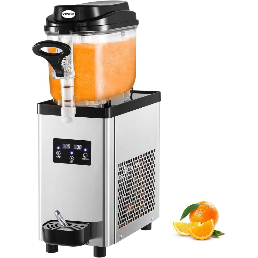 image:imageVEVOR Commercial Slushy Machine 6 L x 2 Tanks 50 Cups Margarita Machine 700W 110V Stainless Steel Smoothie Frozen Drink Maker Perfect for Supermarkets Cafes Restaurants Bars and Home Use Silver6L1