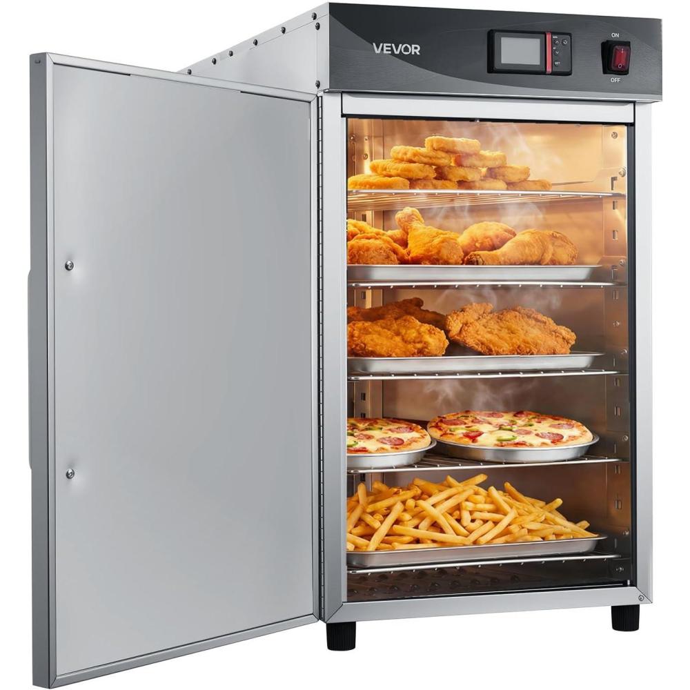 image:imageVEVOR Electric Hot Box Food Warmer 5Tier Commercial Warming Cabinet with Water Tray SingleDoor and Adjustable Shelves Stainless Steel Food Warmer Cabinet for Restaurant Kitchen Pizza Chicken5 Tier