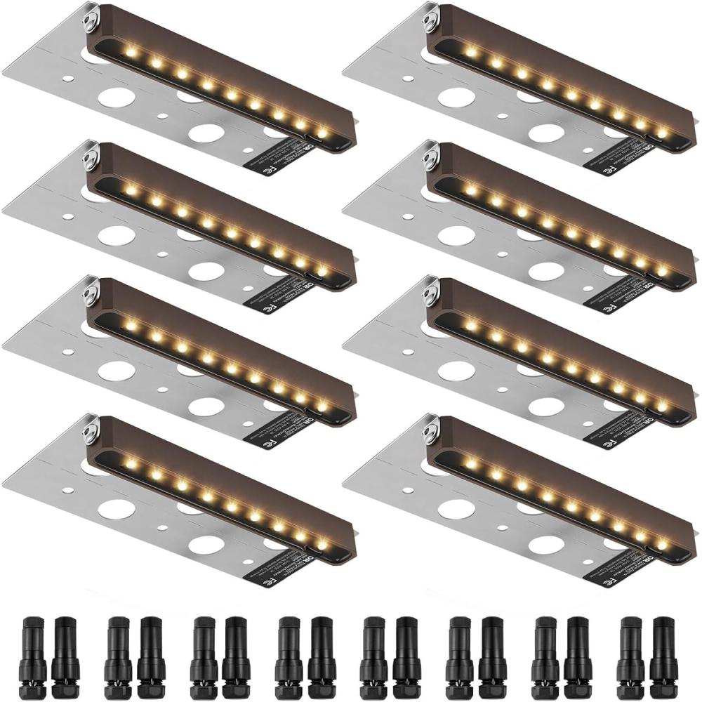 image:imageVEVOR Landscape Lighting 6W Low Voltage LED Landscape Lights IP66 Waterproof Landscape Spotlights Yard Lawn Garden Pathway Outdoor Lights 12V 24V 450LM Warm White 3000K 12 Pack with ConnectorsOutdoorLandscape Lights
