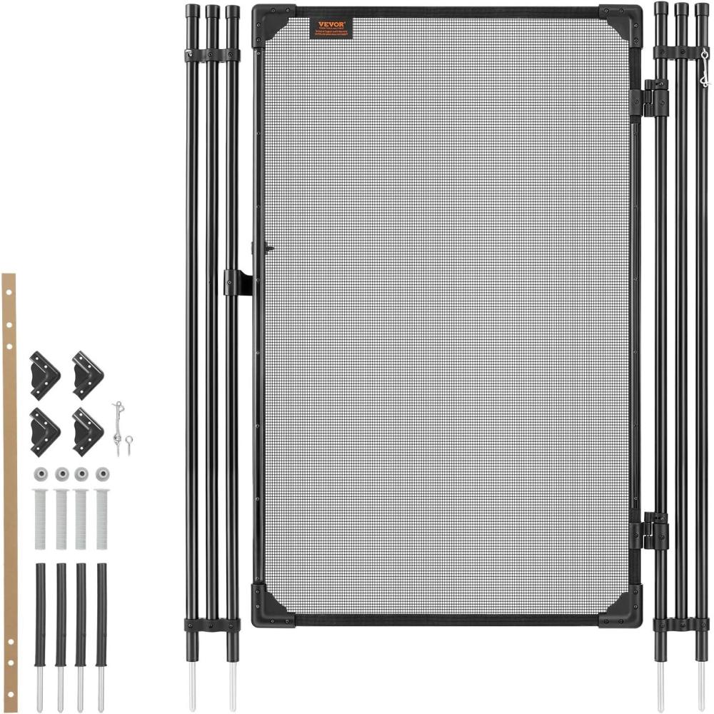 image:imageVEVOR Pool Fence 4 x 12 FT Pool Fences for Inground Pools Removable Pool Fencing Easy DIY Installation Swimming Pool Fence 340gms Teslin PVC Pool Fence Mesh Protects Kids and Pets4FTx25FT