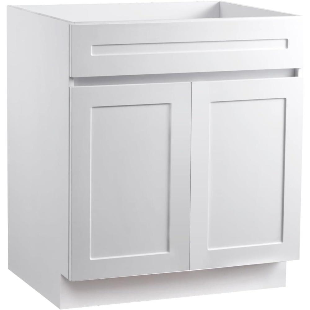image:imageVEVOR White Shaker Base Cabinet 36Inch Unassembled Sink Base Cabinet 36 W x 24 D x 345 H Ready to Assemble Cabinet with SoftClose Doors and Adjustable Shelf for Home Office30W Sink Base Cabinet