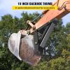 18 inch Backhoe Excavator Thumb Attachments Weld On Adjustable Boom Tractor Excavator 1/2Inch Teeth Thick Steel Plate Assembly 12MM Bolt-On Design(18inch)