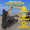 18 inch Backhoe Excavator Thumb Attachments Weld On Adjustable Boom Tractor Excavator 1/2Inch Teeth Thick Steel Plate Assembly 12MM Bolt-On Design(18inch)