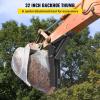 18 inch Backhoe Excavator Thumb Attachments Weld On Adjustable Boom Tractor Excavator 1/2Inch Teeth Thick Steel Plate Assembly 12MM Bolt-On Design(32inch)