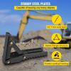18 inch Backhoe Excavator Thumb Attachments Weld On Adjustable Boom Tractor Excavator 1/2Inch Teeth Thick Steel Plate Assembly 12MM Bolt-On Design(32inch)
