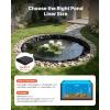 VEVOR 10 x 13 ft Pond Liner, 20 Mil Thickness, Pliable & Durable LLDPE Material, Easy Cutting Underlayment for Fish or Koi,Waterfall, Fountains, Water Gardens, Black(8 x 10 ft)