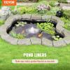 VEVOR 10 x 13 ft Pond Liner, 20 Mil Thickness, Pliable & Durable LLDPE Material, Easy Cutting Underlayment for Fish or Koi,Waterfall, Fountains, Water Gardens, Black(10 x 15 ft)