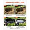 VEVOR 10 x 13 ft Pond Liner, 20 Mil Thickness, Pliable & Durable LLDPE Material, Easy Cutting Underlayment for Fish or Koi,Waterfall, Fountains, Water Gardens, Black(25 x 30 ft)