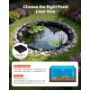 VEVOR 10 x 13 ft Pond Liner, 20 Mil Thickness, Pliable & Durable LLDPE Material, Easy Cutting Underlayment for Fish or Koi,Waterfall, Fountains, Water Gardens, Black(25 x 30 ft)