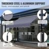 VEVOR 138″ x 47″ Patio Awning Retractable, Outdoor Retractable Patio Awning Sunshade Shelter, Adjustable Patio Door Window Canopy with Manual Crank Handle for Backyard, Garden, Balcony, Dark Gray(118″ ×47″)