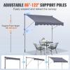 VEVOR 138″ x 47″ Patio Awning Retractable, Outdoor Retractable Patio Awning Sunshade Shelter, Adjustable Patio Door Window Canopy with Manual Crank Handle for Backyard, Garden, Balcony, Dark Gray(118″ ×47″)