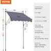 VEVOR 138″ x 47″ Patio Awning Retractable, Outdoor Retractable Patio Awning Sunshade Shelter, Adjustable Patio Door Window Canopy with Manual Crank Handle for Backyard, Garden, Balcony, Dark Gray(59″ ×47″)