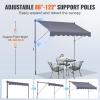 VEVOR 138″ x 47″ Patio Awning Retractable, Outdoor Retractable Patio Awning Sunshade Shelter, Adjustable Patio Door Window Canopy with Manual Crank Handle for Backyard, Garden, Balcony, Dark Gray(78″×47″)