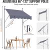 VEVOR 138″ x 47″ Patio Awning Retractable, Outdoor Retractable Patio Awning Sunshade Shelter, Adjustable Patio Door Window Canopy with Manual Crank Handle for Backyard, Garden, Balcony, Dark Gray(59″ ×47″)