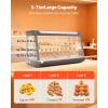 VEVOR 2-Tier Commercial Food Warmer Display, 850W Food Display Warmer w/Tempered Glass and Steam Heating, 86℉~185℉ Temperature Control, 111L Large Capacity for Hamburger, Pizza, Bread, Fried Chicken(47.24 x 18.90 x 25.20 in / 1200 x 480 x 640 mm)