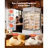 VEVOR 2-Tier Commercial Food Warmer Display, 850W Food Display Warmer w/Tempered Glass and Steam Heating, 86℉~185℉ Temperature Control, 111L Large Capacity for Hamburger, Pizza, Bread, Fried Chicken(5-Tier（127QT）)