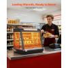 VEVOR 2-Tier Commercial Food Warmer Display, 850W Food Display Warmer w/Tempered Glass and Steam Heating, 86℉~185℉ Temperature Control, 111L Large Capacity for Hamburger, Pizza, Bread, Fried Chicken(3-Tier（106QT）)