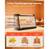 VEVOR 2-Tier Commercial Food Warmer Display, 850W Food Display Warmer w/Tempered Glass and Steam Heating, 86℉~185℉ Temperature Control, 111L Large Capacity for Hamburger, Pizza, Bread, Fried Chicken(3-Tier（137QT）)