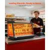 VEVOR 2-Tier Commercial Food Warmer Display, 850W Food Display Warmer w/Tempered Glass and Steam Heating, 86℉~185℉ Temperature Control, 111L Large Capacity for Hamburger, Pizza, Bread, Fried Chicken(3-Tier（137QT）)