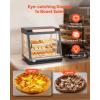 VEVOR 2-Tier Commercial Food Warmer Display, 850W Food Display Warmer w/Tempered Glass and Steam Heating, 86℉~185℉ Temperature Control, 111L Large Capacity for Hamburger, Pizza, Bread, Fried Chicken(3-Tier（106QT）)