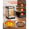 VEVOR 2-Tier Commercial Food Warmer Display, 850W Food Display Warmer w/Tempered Glass and Steam Heating, 86℉~185℉ Temperature Control, 111L Large Capacity for Hamburger, Pizza, Bread, Fried Chicken(3-Tier（60QT）)