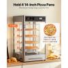 VEVOR 2-Tier Commercial Food Warmer Display, 850W Food Display Warmer w/Tempered Glass and Steam Heating, 86℉~185℉ Temperature Control, 111L Large Capacity for Hamburger, Pizza, Bread, Fried Chicken(4-Tier（14″）)