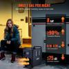 VEVOR 8KW Diesel Air Heater, 12V/24V All in One, Bluetooth APP Control, Remote Control and Display Screen, CO Alarm, Fast Heating Vertical Portable for Vehicles, Garage(Black)