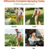 VEVOR Battery Powered Backpack Sprayer, Electric Back Pack Sprayer 4 Gallon, 2 Wands & 8 Nozzles, Adjustable 0-90 PSI, 4H Runtime, Portable Lawn & Garden Sprayers for Weeding, Spraying, Cleaning