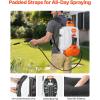 VEVOR Battery Powered Backpack Sprayer, Electric Back Pack Sprayer 4 Gallon, 2 Wands & 8 Nozzles, Adjustable 0-90 PSI, 4H Runtime, Portable Lawn & Garden Sprayers for Weeding, Spraying, Cleaning