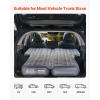 VEVOR Car Air Mattress, Inflatable Car Camping Mattress, Oxford Thickened Travel Beds, Comfortable and Durable Portable Sleeping Pad with Air Pump, Nozzle, Carry Bag, Fits Most SUV MPV Sedan, Gray
