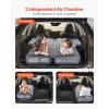VEVOR Car Air Mattress, Inflatable Car Camping Mattress, Oxford Thickened Travel Beds, Comfortable and Durable Portable Sleeping Pad with Air Pump, Nozzle, Carry Bag, Fits Most SUV MPV Sedan, Gray