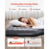 VEVOR Car Air Mattress, Inflatable Car Camping Mattress, Oxford Thickened Travel Beds, Comfortable and Durable Portable Sleeping Pad with Air Pump, Nozzle, Carry Bag, Fits Most SUV MPV Sedan, Gray