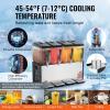 VEVOR Commercial Beverage Dispenser, 3 Tanks 12 L / 12.7 QT Per Tank Juice Dispenser, 370W Stainless Steel Ice Tea Drink Machine with 45°F-54°F Cooling Temperature, for Cold Drink Restaurant Bar Party(12L × 4)