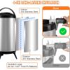 VEVOR Commercial Beverage Dispenser, 3 Tanks 18 L / 19 QT Per Tank Juice Dispenser, 512W Stainless Steel Ice Tea Drink Machine with 45°F-54°F Cooling Temperature, for Cold Drink Restaurant Bar Party(1 tanks x 9.2L)