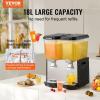 VEVOR Commercial Beverage Dispenser, 3 Tanks 18 L / 19 QT Per Tank Juice Dispenser, 512W Stainless Steel Ice Tea Drink Machine with 45°F-54°F Cooling Temperature, for Cold Drink Restaurant Bar Party(2 tanks x 18L)