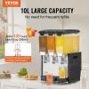 VEVOR Commercial Beverage Dispenser, 4 Tanks 10 L / 10.6 QT Per Tank Juice Dispenser, 430W Stainless Steel Ice Tea Drink Machine with 45°F-54°F Cooling Temperature, for Cold Drink Restaurant Bar Party(3 Tanks × 10 L)