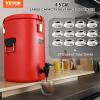 VEVOR Commercial Beverage Dispenser, 4 Tanks 10 L / 10.6 QT Per Tank Juice Dispenser, 430W Stainless Steel Ice Tea Drink Machine with 45°F-54°F Cooling Temperature, for Cold Drink Restaurant Bar Party(1 Dispenser × 17.2 L)