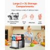 VEVOR Commercial Slushy Machine, 3L x 2 Double Tank Frozen Beverage Maker, 24-Cup Stainless Steel Slushie Machine, Margarita Frozen Drink Smoothie Maker, for Restaurants, Bars, Cafes & Food Truck(0.8 Gal x 2 / 3 L x 2)