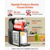 VEVOR Commercial Slushy Machine, 3L x 2 Double Tank Frozen Beverage Maker, 24-Cup Stainless Steel Slushie Machine, Margarita Frozen Drink Smoothie Maker, for Restaurants, Bars, Cafes & Food Truck(0.8 Gal/ 3 L)