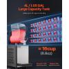VEVOR Commercial Slushy Machine, 4L Single Tank Frozen Drink Machine, 16 Cups Stainless Steel Margarita Smoothie Frozen Drink Maker, Slushie Maker for Home Party Restaurants Cafe Bars(4L*1)