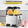 VEVOR Commercial Slushy Machine, 6 L x 2 Tanks 50 Cups Margarita Machine, 700W 110V Stainless Steel Smoothie Frozen Drink Maker, Perfect for Supermarkets Cafes Restaurants Bars and Home Use, Silver(6L*2)