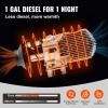 VEVOR Diesel Heater, 12V All-in-one Diesel Air Heater with Remote Control and LCD Display, 5L Fuel Tank Fast Heating Portable Diesel Parking Heater for RV, Truck, 8KW, Basic, Red(Black)