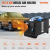 VEVOR Diesel Heater, 12V All-in-one Diesel Air Heater with Remote Control and LCD Display, 5L Fuel Tank Fast Heating Portable Diesel Parking Heater for RV, Truck, 8KW, Basic, Red(Black)