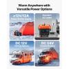 VEVOR Diesel Heater, 8KW, DC 12V/24V, All in One Portable Diesel Air Heater with Remote Control and LCD Screen, Fast Heating Low Noise, 1.1 Gal Fuel Tank for Trucks, Vans, RVs, Campers, and Garages(Black+Orange-W)